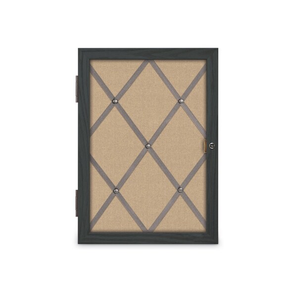 Sliding Door 16" Wood Framed Display Cas, UVDC1649-OAK-CLOUD